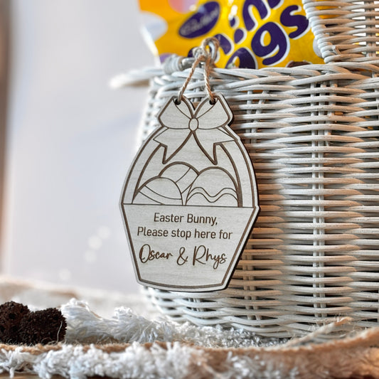 EASTER BASKET HANGER NAME TAG
