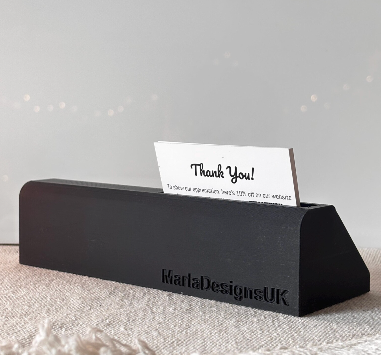 Customisable Executive Desk Sign & Business Card Holder